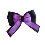 amore bow double layer colour school uniform hair clip school hair accessories hair bow baby girl pinkberry kisses black Grape