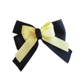 amore bow double layer colour school uniform hair clip school hair accessories hair bow baby girl pinkberry kisses black Baby Maize