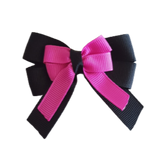 amore bow double layer colour school uniform hair clip school hair accessories hair bow baby girl pinkberry kisses black Garden Rose