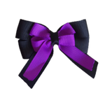 amore bow double layer colour school uniform hair clip school hair accessories hair bow baby girl pinkberry kisses black Purple 