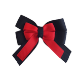 amore bow double layer colour school uniform hair clip school hair accessories hair bow baby girl pinkberry kisses black Red