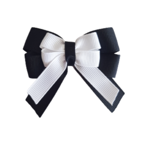amore bow double layer colour school uniform hair clip school hair accessories hair bow baby girl pinkberry kisses black white