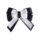 amore bow double layer colour school uniform hair clip school hair accessories hair bow baby girl pinkberry kisses black white