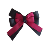 amore bow double layer colour school uniform hair clip school hair accessories hair bow baby girl pinkberry kisses black Burgundy