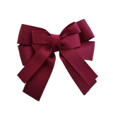 amore bow double layer colour school uniform hair clip school hair accessories hair bow baby girl pinkberry kisses Burgundy 