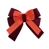 amore bow double layer colour school uniform hair clip school hair accessories hair bow baby girl pinkberry kisses Burgundy Neon Orange