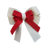 amore bow double layer colour school uniform hair clip school hair accessories hair bow baby girl pinkberry kisses cream  Red