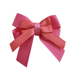 amore bow double layer colour school uniform hair clip school hair accessories Non Slip Hair Clip hair bow baby girl pinkberry kisses Hot Pink  Coral Rose