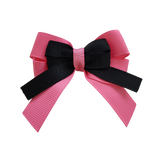 amore bow double layer colour school uniform hair clip school hair accessories Non Slip Hair Clip hair bow baby girl pinkberry kisses Hot Pink Black