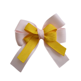 amore bow double layer colour school uniform hair clip school hair accessories hair bow baby girl pinkberry kisses Light Pink mazie