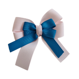amore bow double layer colour school uniform hair clip school hair accessories hair bow baby girl pinkberry kisses Light Pink methyl Blue