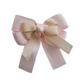amore bow double layer colour school uniform hair clip school hair accessories hair bow baby girl pinkberry kisses Light Pink Nude