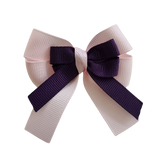 amore bow double layer colour school uniform hair clip school hair accessories hair bow baby girl pinkberry kisses Light Pink Plum