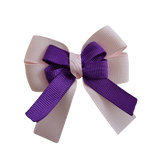 amore bow double layer colour school uniform hair clip school hair accessories hair bow baby girl pinkberry kisses Light Pink Purple