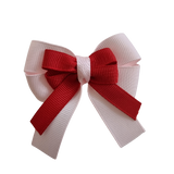 amore bow double layer colour school uniform hair clip school hair accessories hair bow baby girl pinkberry kisses Light Pink Red