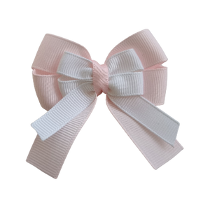 amore bow double layer colour school uniform hair clip school hair accessories hair bow baby girl pinkberry kisses Light Pink Grape