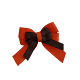 amore bow double layer colour school uniform hair clip school hair accessories hair bow baby girl pinkberry kisses  Orange Brown