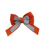 amore bow double layer colour school uniform hair clip school hair accessories hair bow baby girl pinkberry kisses  Orange Light Grey
