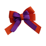 amore bow double layer colour school uniform hair clip school hair accessories hair bow baby girl pinkberry kisses  Orange Purple