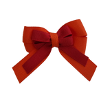 amore bow double layer colour school uniform hair clip school hair accessories hair bow baby girl pinkberry kisses  Orange Red