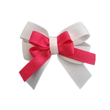 amore bow double layer colour school uniform hair clip school hair accessories Non Slip Hair Clip hair bow baby girl pinkberry kisses White Shocking Pink