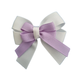 amore bow double layer colour school uniform hair clip school hair accessories Non Slip Hair Clip hair bow baby girl pinkberry kisses White Light Orchid