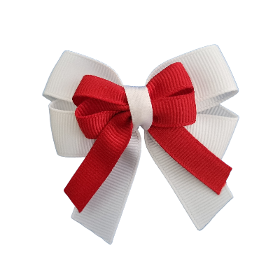 amore bow double layer colour school uniform hair clip school hair accessories Non Slip Hair Clip hair bow baby girl pinkberry kisses White Red