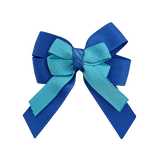 amore bow double layer colour school uniform hair clip school hair accessories Non Slip Hair Clip hair bow baby girl pinkberry kisses Royal Blue  Misty Turquoise