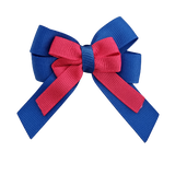 amore bow double layer colour school uniform hair clip school hair accessories Non Slip Hair Clip hair bow baby girl pinkberry kisses Royal Blue  Shocking Pink