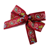 Amore Hair Bow - Single Layer Print Charlotte Baby toddler girl hair accessories non slip hair clip pinkberry kisses