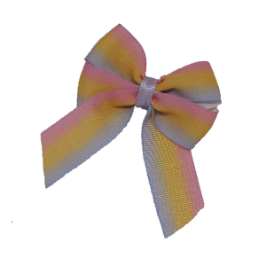 Amore Hair Bow - Pastel Striped Hair accessories for girls Hair Accessories for Babies Hair Bow for Babies Hair bow for Toddler Non Slip Hair Bow Pinkberry Kisses