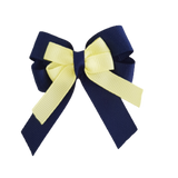 amore bow double layer colour school uniform hair clip school hair accessories hair bow baby girl pinkberry kisses Navy Blue Baby Maize