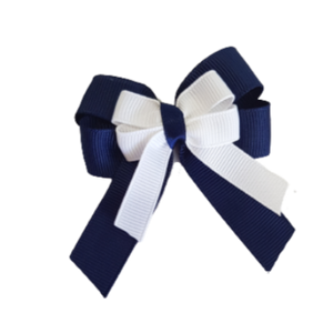 amore bow double layer colour school uniform hair clip school hair accessories hair bow baby girl pinkberry kisses Navy Blue Misty Turquoise