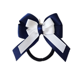 amore bow double layer colour school uniform hair clip school hair accessories hair bow baby girl pinkberry kisses Navy Blue White