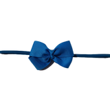Baby and toddler soft elastic cherish bow headband Blue