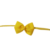Baby and toddler soft elastic cherish bow headband Bright Yellow
