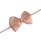 Baby and toddler soft elastic cherish bow headband light pink