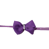 Baby and toddler soft elastic cherish bow headband Lilac and White