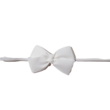 Baby and toddler soft elastic cherish bow headband White