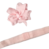 babies and toddler elastic headband and hair bow set - interchangeable set Light Pink baby headband Toddler headband soft headband headband for babies