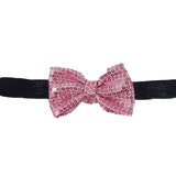 Baby and Toddler Soft Headband - Sequin Bow Baby Pink  Pinkberry Kisses 