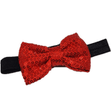 Baby and Toddler Soft Headband - Sequin Bow Red Pinkberry Kisses