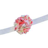 babies and toddler soft headband - Shabby Flower Pinkberry Kisses Pink Floral