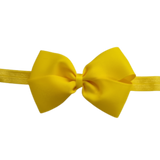 Baby and Toddler Soft Headband - Cherish Bow Large  Pinkberry Kisses Baby Headband Soft Headband Daffodil Yellow