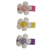 Baby Hair Clip - Bright Daisy Set (2 colour options) Non Slip Hair Clip Pinkberry Kisses Baby and Toddler Hair Clip Set 