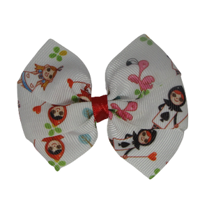 Bella Hair Bow - Alice in Wonderland - 7cm Hair accessories for girls Hair accessories for baby - Pinkberry Kisses