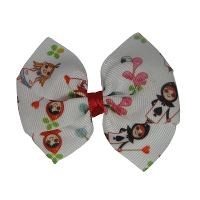 Bella Hair Bow - Alice in Wonderland - 7cm Hair accessories for girls Hair accessories for baby - Pinkberry Kisses