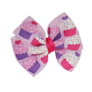 Bella Hair Bow - Cupcakes with Sprinkles Hair accessories for girls Hair Accessories for Babies Hair Bow for Babies Hair bow for Toddler Non Slip Hair Bow