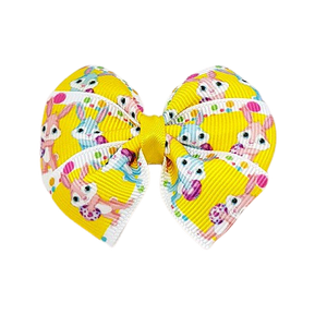 Easter Hair Bows Easter hat parade - Easter Bunny Yellow Hair accessories for girls Hair Accessories for Babies Hair Bow for Babies Hair bow for Toddler Non Slip Hair Bow 