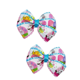 Easter Hair Bows Easter hat parade - Egg Hunt Hair accessories for girls Hair accessories for baby - Pinkberry Kisses Pair 